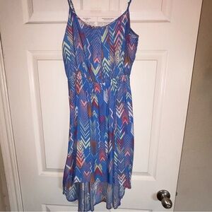 Charlotte Russe Multicolor Chevron High Low Dress